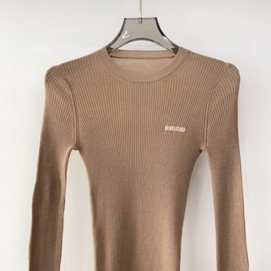 2025FW Long Sleeve Tops MIU MIU Miu Miu A must-see for fashionable girls A luxurious new item 2025FW Long Sleeve Tops MIU MIU Miu Miu A must-see for fashionable girls A luxurious new item
