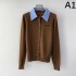 2025FW Long Sleeve Cardigan MIU MIU Miu Miu Loves fashionable girls New product with a luxurious feel