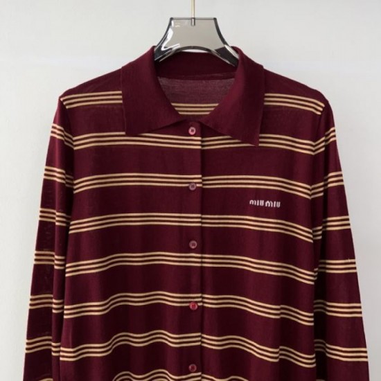 2025FW Long Sleeve Top MIU MIU Miu Celebrity Lover Popular Essential Item 2025FW Long Sleeve Top MIU MIU Miu Celebrity Lover Popular Essential Item