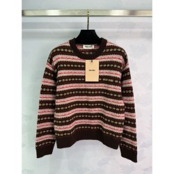 MIU MIU Pullover knit 2025 Fall/Winter new item Charming trendy style