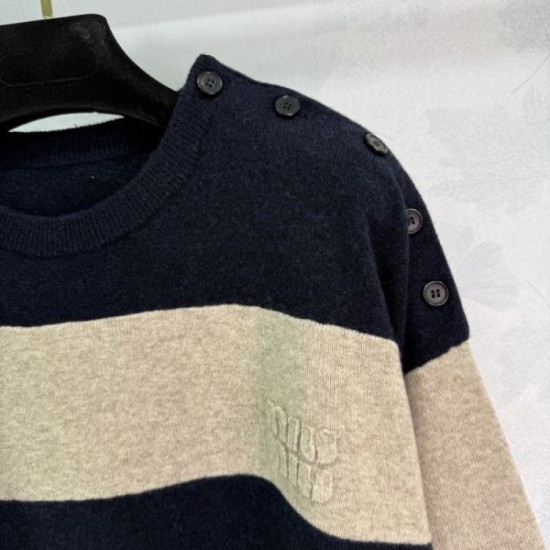 MIU MIU Long Sleeve Knit 2025 New Autumn/Winter Popular Autumn/Winter Model Inevitably Out of Stock MIU MIU Long Sleeve Knit 2025 New Autumn/Winter Popular Autumn/Winter Model Inevitably Out of Stock