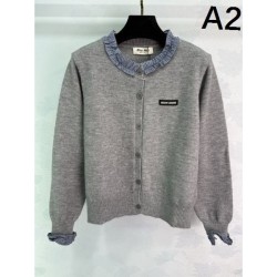 MIU MIU Long sleeve cardigan 2025 fall/winter new item A must-see item for those with high fashion sense