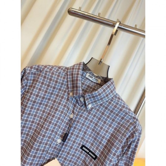 MIU MIU Long Sleeve Shirt 2025 Fall/Winter New Arrivals New Items on Sale at the Lowest Price MIU MIU Long Sleeve Shirt 2025 Fall/Winter New Arrivals New Items on Sale at the Lowest Price