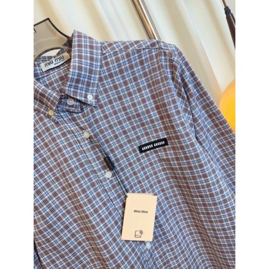 MIU MIU Long Sleeve Shirt 2025 Fall/Winter New Arrivals New Items on Sale at the Lowest Price MIU MIU Long Sleeve Shirt 2025 Fall/Winter New Arrivals New Items on Sale at the Lowest Price