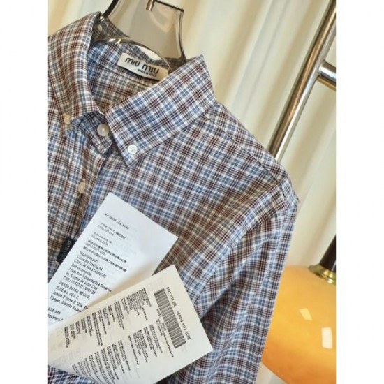 MIU MIU Long Sleeve Shirt 2025 Fall/Winter New Arrivals New Items on Sale at the Lowest Price MIU MIU Long Sleeve Shirt 2025 Fall/Winter New Arrivals New Items on Sale at the Lowest Price