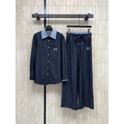 MIU MIU Setup 2025 New Autumn/Winter Autumn Must-have Brand New Coordination