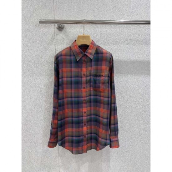 MIU MIU Long Sleeve Shirt New Autumn/Winter 2025 Popular item loved by highly sensitive celebrities MIU MIU Long Sleeve Shirt New Autumn/Winter 2025 Popular item loved by highly sensitive celebrities