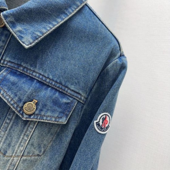 MONCLER Denim Jacket 2025 Fall/Winter New Latest Brand Popular Outerwear MONCLER Denim Jacket 2025 Fall/Winter New Latest Brand Popular Outerwear