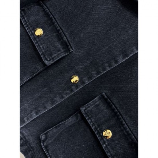 PRADA denim jacket 2025 new fall/winter simple design that can be mixed and matched PRADA denim jacket 2025 new fall/winter simple design that can be mixed and matched