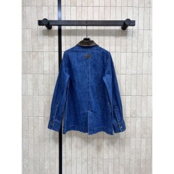 PRADA Denim Jacket 2025 Fall/Winter New Model, Full of Fashionable Latest Model