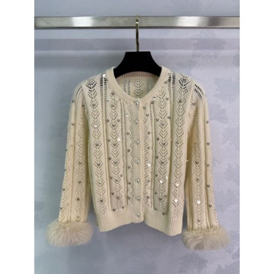 VALENTINO Knit Cardigan 2025 New Autumn/Winter Elegant cardigan that makes you look mature VALENTINO Knit Cardigan 2025 New Autumn/Winter Elegant cardigan that makes you look mature
