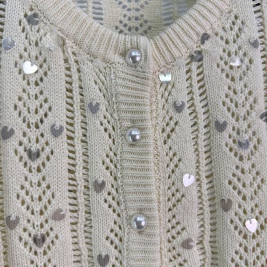 VALENTINO Knit Cardigan 2025 New Autumn/Winter Elegant cardigan that makes you look mature VALENTINO Knit Cardigan 2025 New Autumn/Winter Elegant cardigan that makes you look mature