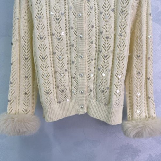 VALENTINO Knit Cardigan 2025 New Autumn/Winter Elegant cardigan that makes you look mature VALENTINO Knit Cardigan 2025 New Autumn/Winter Elegant cardigan that makes you look mature