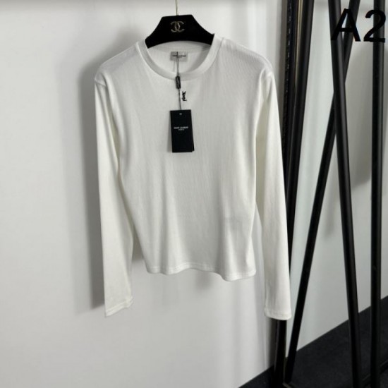 2025FW Long Sleeve T-shirt YSL Yves Saint Laurent Limited Pre-Sale New Product with Luxury 2025FW Long Sleeve T-shirt YSL Yves Saint Laurent Limited Pre-Sale New Product with Luxury