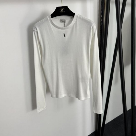 2025FW Long Sleeve T-shirt YSL Yves Saint Laurent Limited Pre-Sale New Product with Luxury 2025FW Long Sleeve T-shirt YSL Yves Saint Laurent Limited Pre-Sale New Product with Luxury