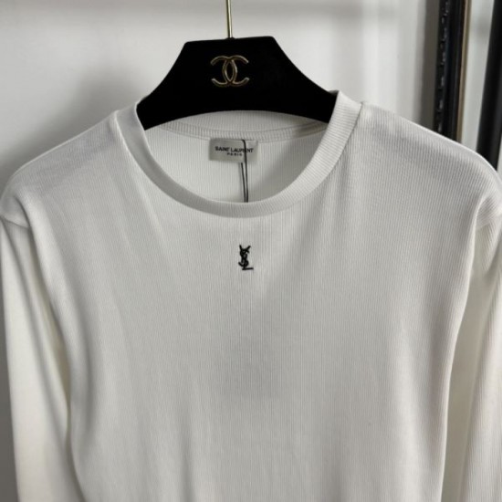 2025FW Long Sleeve T-shirt YSL Yves Saint Laurent Limited Pre-Sale New Product with Luxury 2025FW Long Sleeve T-shirt YSL Yves Saint Laurent Limited Pre-Sale New Product with Luxury