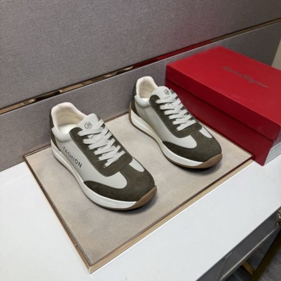 2025 Autumn/Winter New Items FERRAGAMO Salvatore Ferragamo Men's Sneakers Winter Limited New Sale