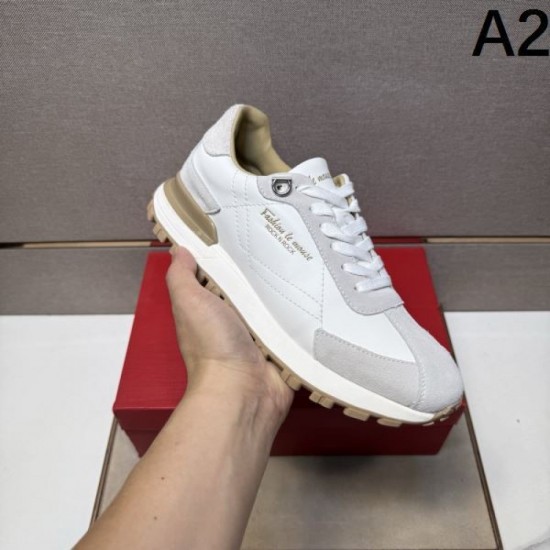 2025 Fall/Winter New Item FERRAGAMO Salvatore Ferragamo Men's Sneakers High quality and stylish impression