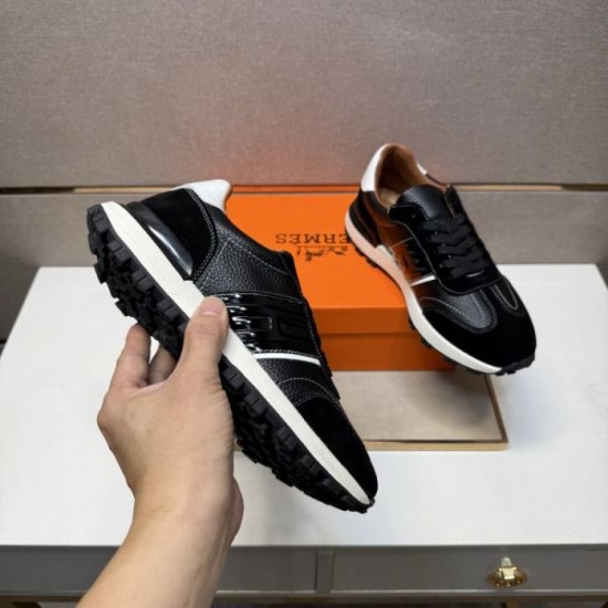 2025 Autumn/Winter New HERMES Men's Sneakers Premium Model Limited to Japan