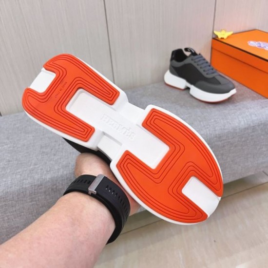 2025FW Men's Sneakers HERMES Full of fashion! Coordination for advanced users