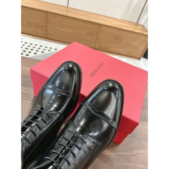 2025FW Men's Boots FERRAGAMO Salvatore Ferragamo Latest Trend Style!
