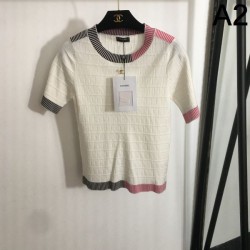 2025SS Short-sleeved knit CHANEL Cute sold out guaranteed to be very popular