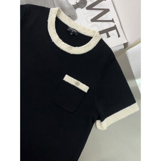 2025SS Short Sleeve CHANEL Simple and stylish look