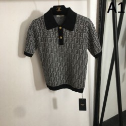 2025SS Short-sleeved knit FENDI Fashion sensitive