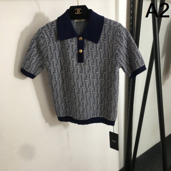 2025SS Short-sleeved knit FENDI Fashion sensitive 2025SS Short-sleeved knit FENDI Fashion sensitive