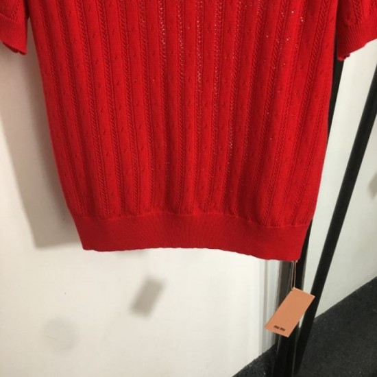 2025SS Short-sleeved knit MIU MIU Miu Miu new release limited edition first served 2025SS Short-sleeved knit MIU MIU Miu Miu new release limited edition first served