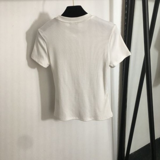2025SS Short-sleeved T-shirt MIU MIU Miu Miu's new product suddenly reduced price! 2025SS Short-sleeved T-shirt MIU MIU Miu Miu's new product suddenly reduced price!