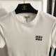 2025SS Short-sleeved T-shirt MIU MIU Miu Miu's new product suddenly reduced price! 2025SS Short-sleeved T-shirt MIU MIU Miu Miu's new product suddenly reduced price!