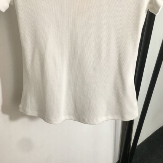 2025SS Short-sleeved T-shirt MIU MIU Miu Miu's new product suddenly reduced price! 2025SS Short-sleeved T-shirt MIU MIU Miu Miu's new product suddenly reduced price!