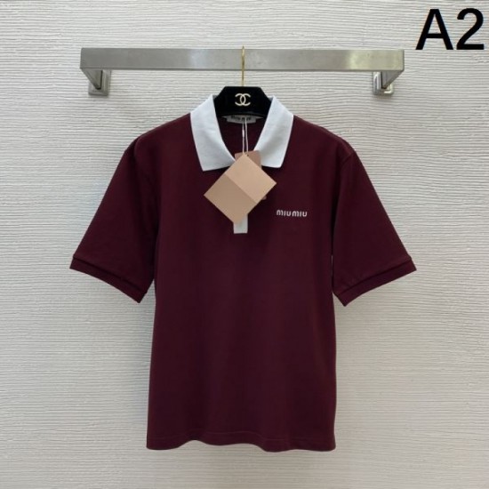 2025SS Short Sleeve T-shirt MIU MIU Miu Miu No. 1 in cumulative sales 2025SS Short Sleeve T-shirt MIU MIU Miu Miu No. 1 in cumulative sales