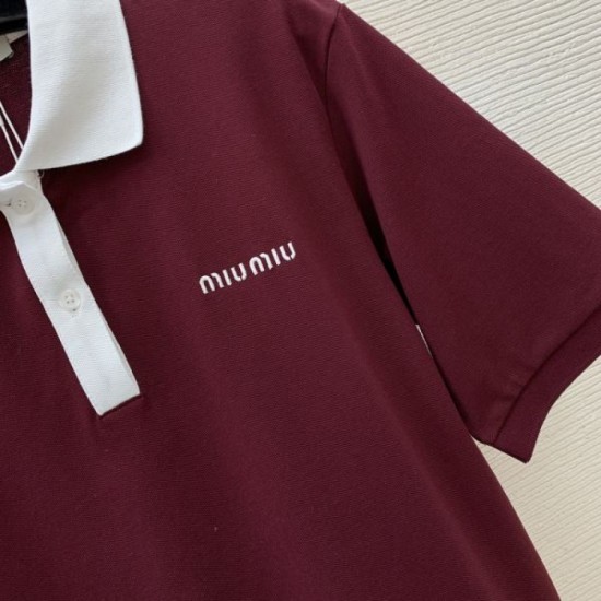 2025SS Short Sleeve T-shirt MIU MIU Miu Miu No. 1 in cumulative sales 2025SS Short Sleeve T-shirt MIU MIU Miu Miu No. 1 in cumulative sales