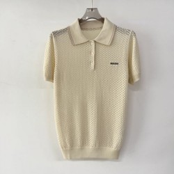 2025SS Short Sleeve MIU MIU Miu Popular Spring/Summer Items featured in magazines