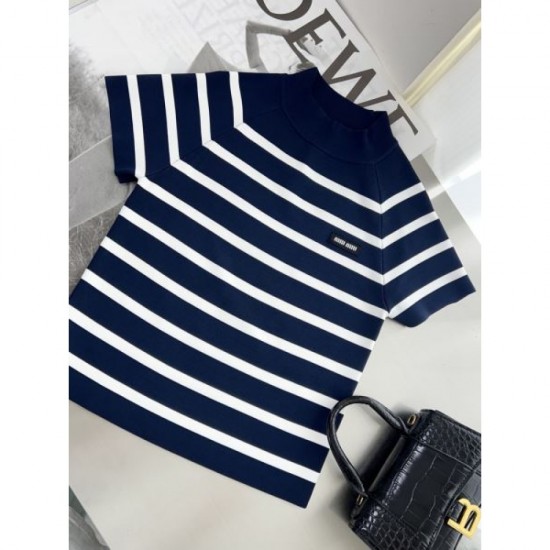 2025SS Short Sleeve MIU MIU Miu Miu Recommended New Products This Summer 2025SS Short Sleeve MIU MIU Miu Miu Recommended New Products This Summer