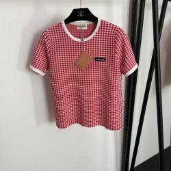 2025SS Short Sleeve MIU MIU Miu Limited Collection Make a difference