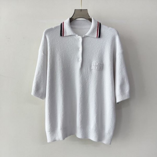 2025SS Short Sleeve MIU MIU Miu Miu A charming trendy style 2025SS Short Sleeve MIU MIU Miu Miu A charming trendy style