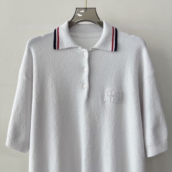 2025SS Short Sleeve MIU MIU Miu Miu A charming trendy style 2025SS Short Sleeve MIU MIU Miu Miu A charming trendy style