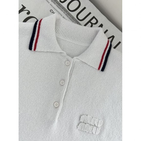 2025SS Short Sleeve MIU MIU Miu Miu A charming trendy style 2025SS Short Sleeve MIU MIU Miu Miu A charming trendy style