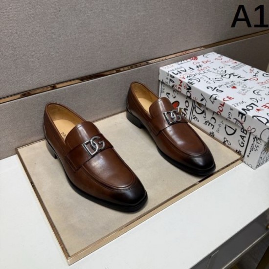 2025 Fall/Winter New DOLCE & GABBANA Dolce & Gabbana Men's Business Shoes Luxurious Celebrity Favorite