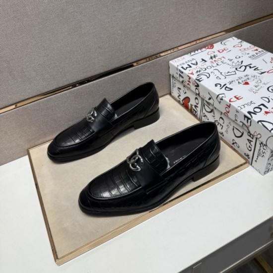 2025 Fall/Winter New DOLCE & GABBANA Dolce & Gabbana Men's Business Shoes Luxurious Celebrity Favorite