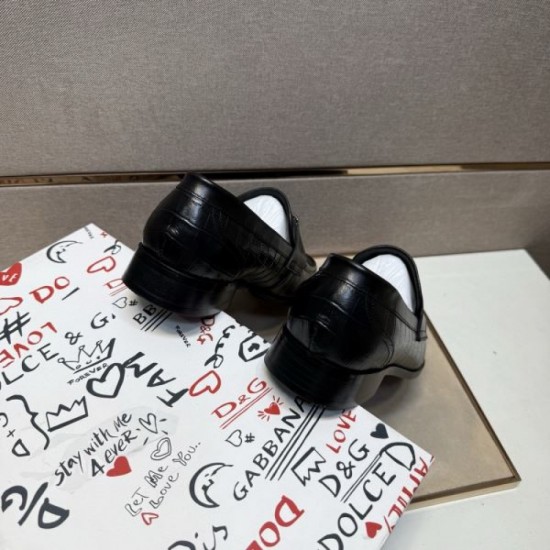 2025 Fall/Winter New DOLCE & GABBANA Dolce & Gabbana Men's Business Shoes Luxurious Celebrity Favorite