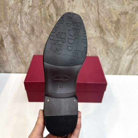 2025 Fall/Winter New Item FERRAGAMO Salvatore Ferragamo Men's Business Shoes Simple and Sophisticated Product