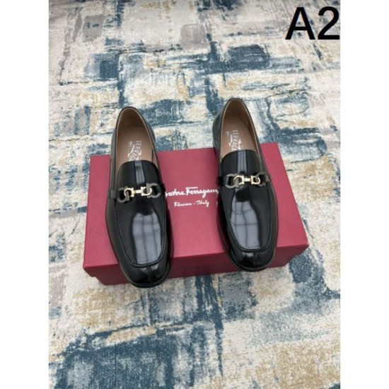 2025 Fall/Winter New Items FERRAGAMO Salvatore Ferragamo Men's Business Shoes New Items with High Ratings
