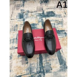 2025 Fall/Winter New Item FERRAGAMO Salvatore Ferragamo Men's Business Shoes Trendy Urban Style