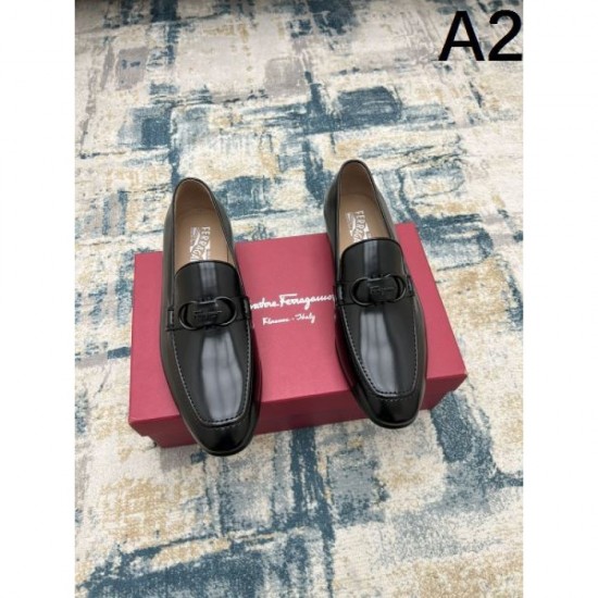 2025 Fall/Winter New Item FERRAGAMO Salvatore Ferragamo Men's Business Shoes Trendy Urban Style