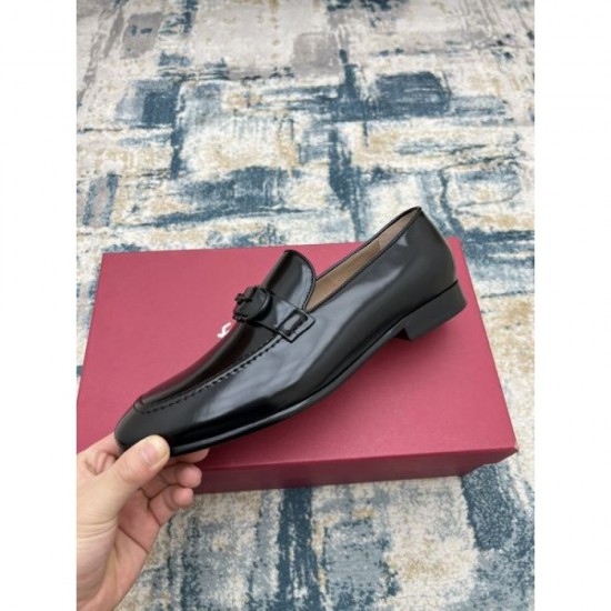 2025 Fall/Winter New Item FERRAGAMO Salvatore Ferragamo Men's Business Shoes Trendy Urban Style