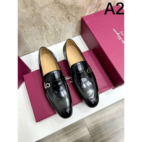2025 Autumn/Winter New Item FERRAGAMO Salvatore Ferragamo Men's Business Shoes High-quality feel perfect as a gift
